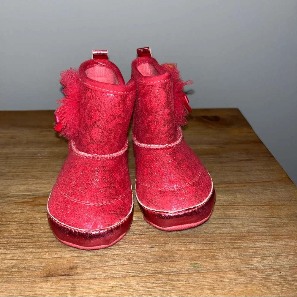 Laura Ashley Pink Glitter Boots
